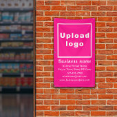 Zakelijk merk op roze portretbanner spandoek