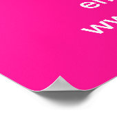 Zakelijk merk op roze Poster (Hoek)