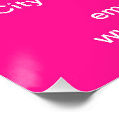 Zakelijk merk op Roze Vierkant Glanzend Poster (Hoek)