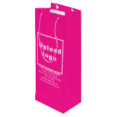 Zakelijk merk op Roze Wijn Gift Bag Wijn Cadeautas (Achterkant Gekanteld)