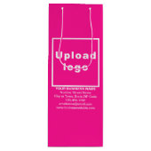 Zakelijk merk op Roze Wijn Gift Bag Wijn Cadeautas (Voorkant)