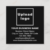 Zakelijk merk op Small Black Square Kaart Vierkante Visitekaartje (Voorkant)