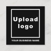 Zakelijk merk op Small Black Square Kaart Vierkante Visitekaartje (Achterkant)