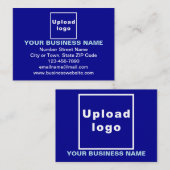 Zakelijk merk op Small Blue Rectangle Flat Notitiekaartje (Voorkant / Achterkant)