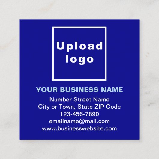 Zakelijk merk op Small Blue Square Kaart Vierkante Visitekaartje (Voorkant)