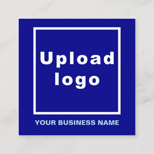 Zakelijk merk op Small Blue Square Kaart Vierkante Visitekaartje (Achterkant)