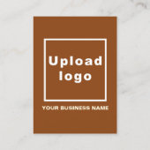 Zakelijk merk op Small Brown Portrait Kaart Visitekaartje (Achterkant)