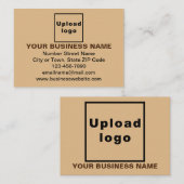 Zakelijk merk op Small Brown Rectangle Flat Notitiekaartje (Voorkant / Achterkant)