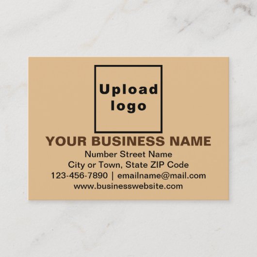 Zakelijk merk op Small Brown Rectangle Kaart Visitekaartje (Voorkant)