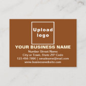 Zakelijk merk op Small Brown Rectangle Kaart Visitekaartje (Voorkant)