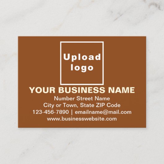 Zakelijk merk op Small Brown Rectangle Kaart Visitekaartje (Voorkant)