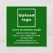 Zakelijk merk op Small Green Square Kaart Vierkante Visitekaartje (Voorkant)