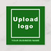 Zakelijk merk op Small Green Square Kaart Vierkante Visitekaartje (Achterkant)