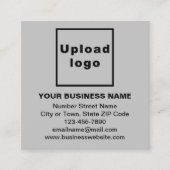 Zakelijk merk op Small Grey Square Kaart Vierkante Visitekaartje (Voorkant)