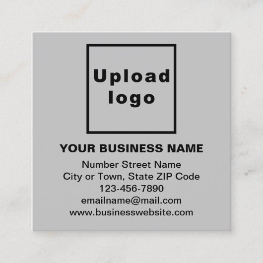 Zakelijk merk op Small Grey Square Kaart Vierkante Visitekaartje (Voorkant)