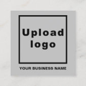 Zakelijk merk op Small Grey Square Kaart Vierkante Visitekaartje (Achterkant)