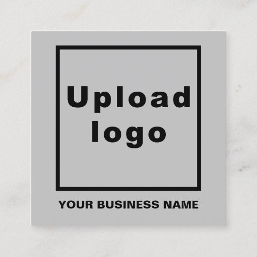 Zakelijk merk op Small Grey Square Kaart Vierkante Visitekaartje (Achterkant)