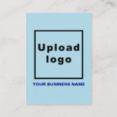 Zakelijk merk op Small Light Blue Portret Kaart Visitekaartje (Achterkant)