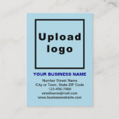 Zakelijk merk op Small Light Blue Portret Kaart Visitekaartje (Voorkant)