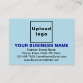 Zakelijk merk op Small Light Blue Rectangle Kaart Visitekaartje (Voorkant)