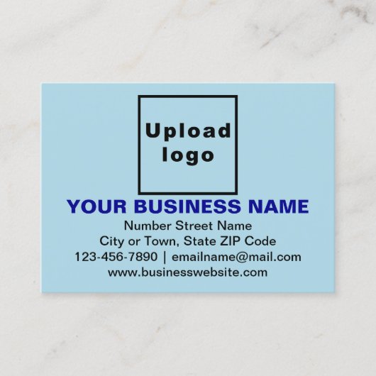 Zakelijk merk op Small Light Blue Rectangle Kaart Visitekaartje (Voorkant)