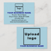 Zakelijk merk op Small Light Blue Retangle Flat Notitiekaartje (Voorkant / Achterkant)