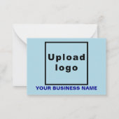 Zakelijk merk op Small Light Blue Retangle Flat Notitiekaartje (Achterkant)
