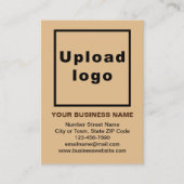 Zakelijk merk op Small Light Brown Portret Kaart Visitekaartje (Voorkant)