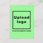 Zakelijk merk op Small Light Green Portret Kaart Visitekaartje (Achterkant)