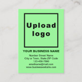 Zakelijk merk op Small Light Green Portret Kaart Visitekaartje (Voorkant)