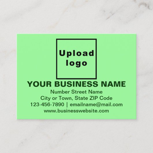 Zakelijk merk op Small Light Green Rectangle Kaart Visitekaartje (Voorkant)