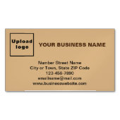 Zakelijk merk op Small Magnetic Light Brown Kaart Magnetisch Visitekaartje (Voorkant)