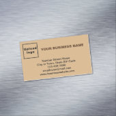 Zakelijk merk op Small Magnetic Light Brown Kaart Magnetisch Visitekaartje (Voorbeeld)