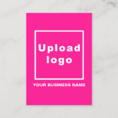 Zakelijk merk op Small Pink Portret Kaart Visitekaartje (Achterkant)