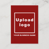 Zakelijk merk op Small Red Portrait Kaart Visitekaartje (Achterkant)