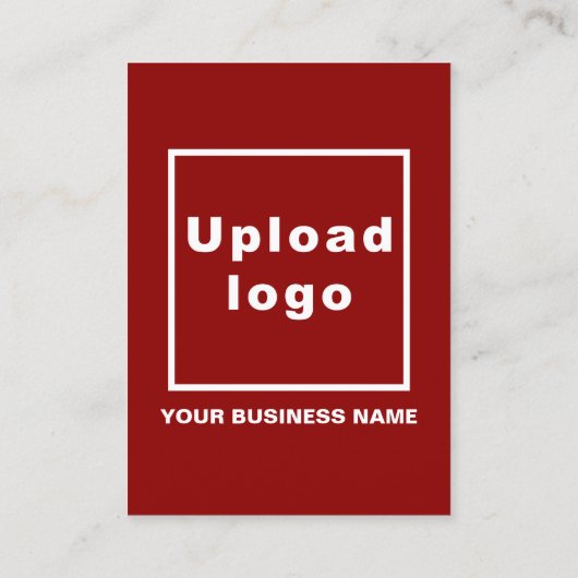 Zakelijk merk op Small Red Portrait Kaart Visitekaartje (Achterkant)