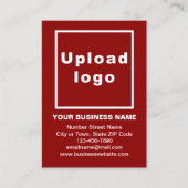 Zakelijk merk op Small Red Portrait Kaart Visitekaartje (Voorkant)
