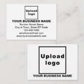 Zakelijk merk op Small White Rectangle Flat Notitiekaartje (Voorkant / Achterkant)