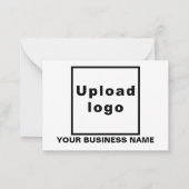 Zakelijk merk op Small White Rectangle Flat Notitiekaartje (Achterkant)