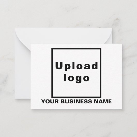 Zakelijk merk op Small White Rectangle Flat Notitiekaartje (Achterkant)