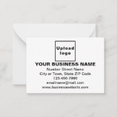 Zakelijk merk op Small White Rectangle Flat Notitiekaartje (Voorkant)