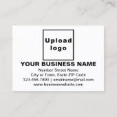 Zakelijk merk op Small White Rectangle Kaart Visitekaartje (Voorkant)