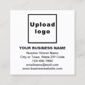 Zakelijk merk op Small White Square Kaart Vierkante Visitekaartje (Voorkant)