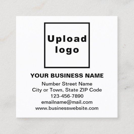 Zakelijk merk op Small White Square Kaart Vierkante Visitekaartje (Voorkant)