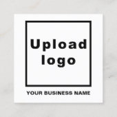 Zakelijk merk op Small White Square Kaart Vierkante Visitekaartje (Achterkant)