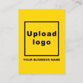 Zakelijk merk op Small Yellow Portret Kaart Visitekaartje (Achterkant)