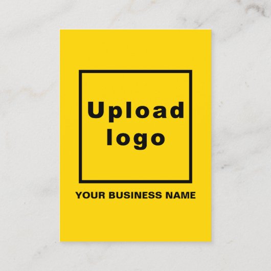 Zakelijk merk op Small Yellow Portret Kaart Visitekaartje (Achterkant)