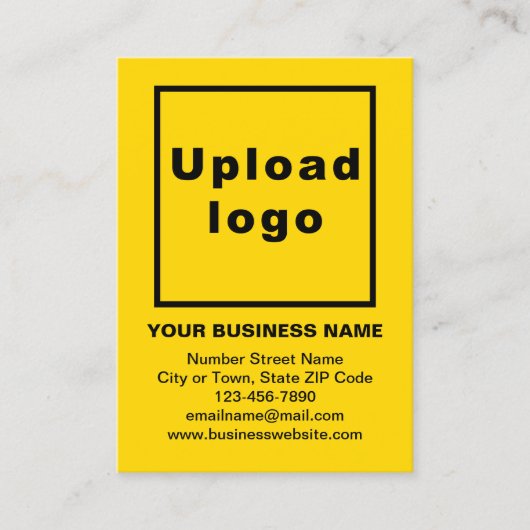 Zakelijk merk op Small Yellow Portret Kaart Visitekaartje (Voorkant)