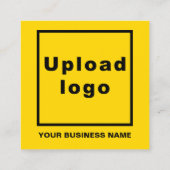 Zakelijk merk op Small Yellow Square Kaart Vierkante Visitekaartje (Achterkant)