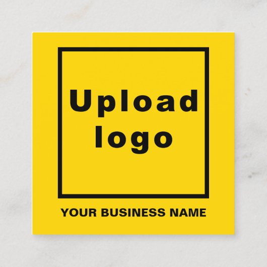 Zakelijk merk op Small Yellow Square Kaart Vierkante Visitekaartje (Achterkant)